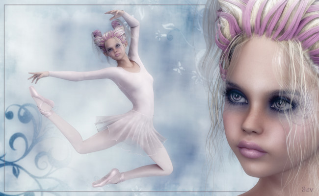 Обои картинки фото 3д графика, people , люди, балерина, девушка