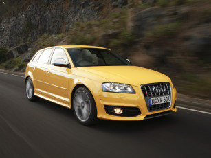 Картинка автомобили audi желтый 8pa au-spec sportback s3