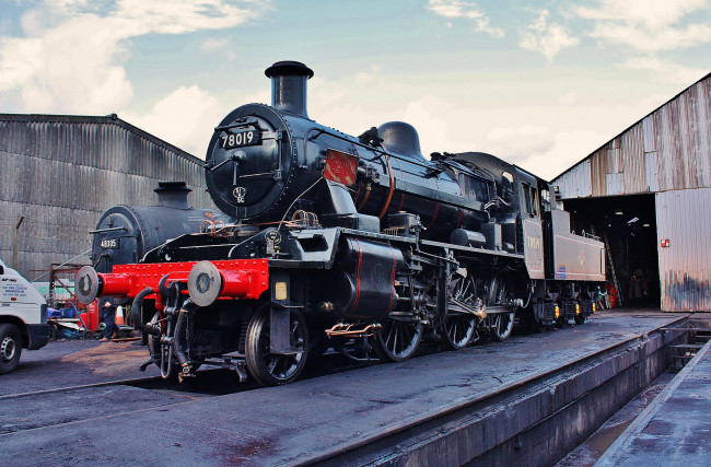 Обои картинки фото техника, паровозы, паровоз, дорога, железная