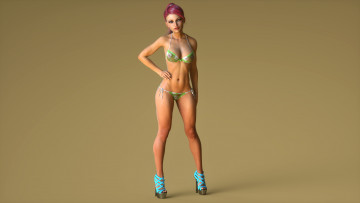 Картинка 3д+графика люди+ people фон взгляд девушка