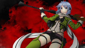 Картинка аниме sword+art+online фон взгляд девушки