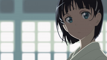 Картинка аниме sword+art+online девушка взгляд фон