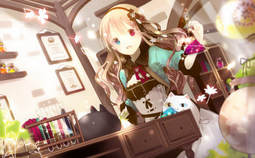 Картинка аниме unknown +другое девушка фон взгляд