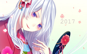 Картинка аниме unknown +другое фон взгляд девушка