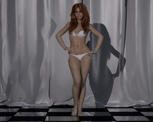 Обои картинки фото 3д графика, люди , people, девушка, взгляд, фон