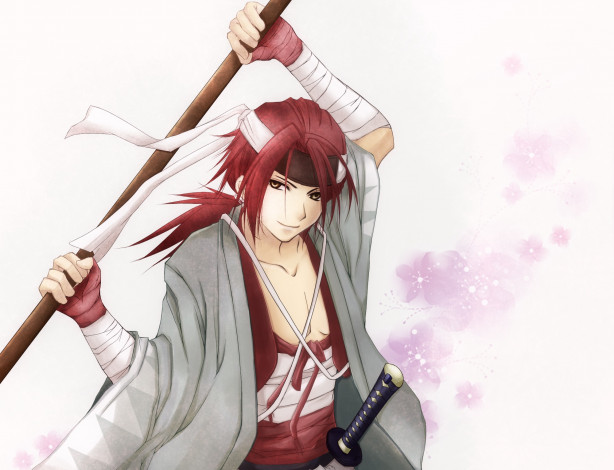 Обои картинки фото аниме, hakuouki, harada, sanosuke