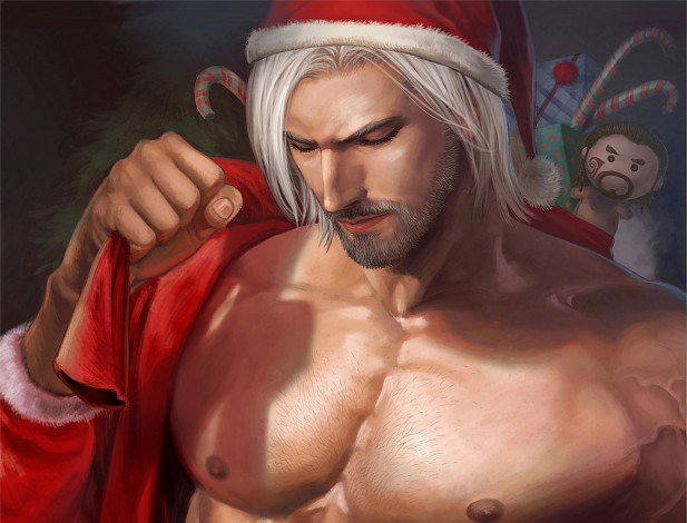 Обои картинки фото рисованное, люди, santa