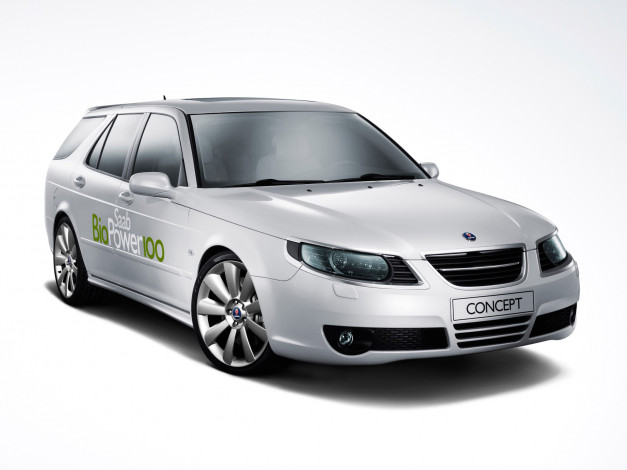 Обои картинки фото saab biopower 100 concept 2007, автомобили, saab, concept, 100, biopower, 2007