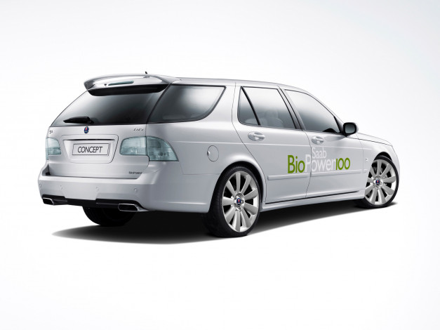 Обои картинки фото saab biopower 100 concept 2007, автомобили, saab, concept, 100, biopower, 2007