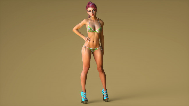 Обои картинки фото 3д графика, люди , people, фон, взгляд, девушка