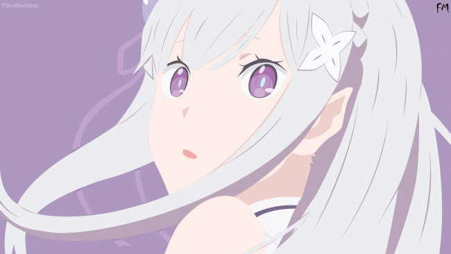 Обои картинки фото аниме, re,  zero kara hajimeru isekai seikatsu, эмилия