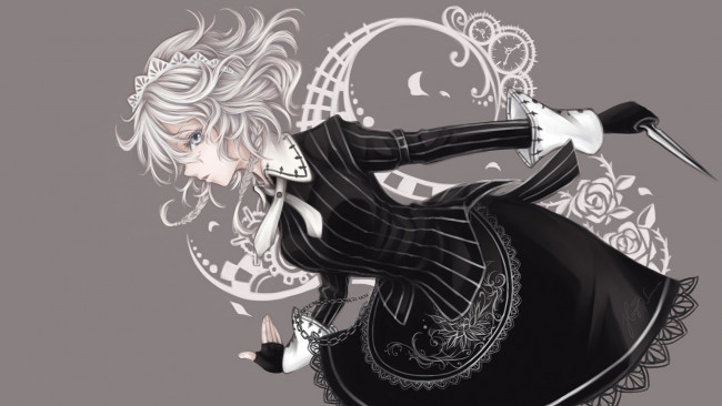 Обои картинки фото аниме, touhou, взгляд, девушка, фон