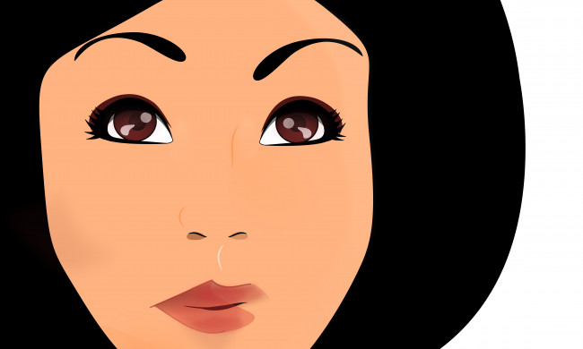 Обои картинки фото векторная графика, девушки , girls, девушка, взгляд, фон