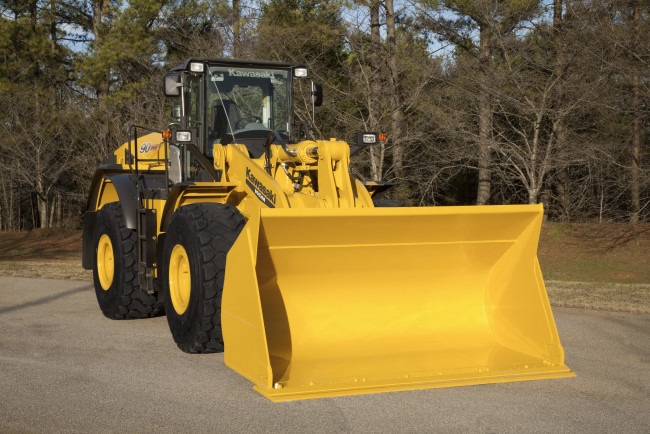 Обои картинки фото техника, фронтальные погрузчики, kawasaki