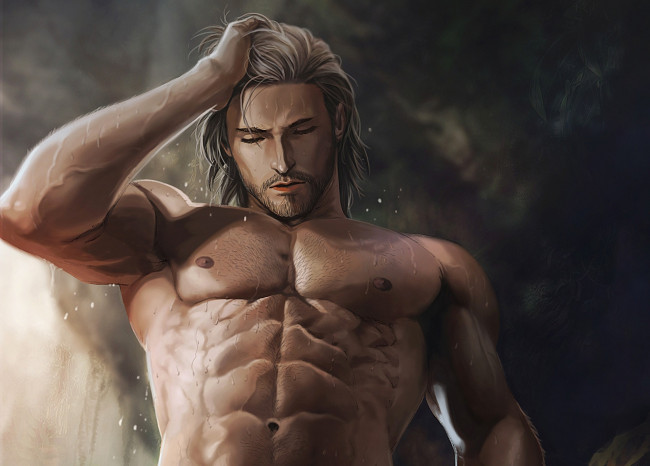 Обои картинки фото рисованное, люди, мужчина