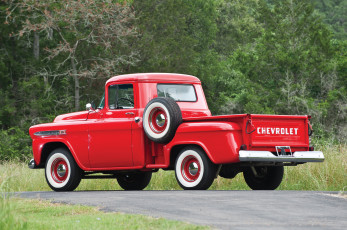 Картинка chevrolet+apache+31+stepside+1959 автомобили chevrolet 31 apache красный 1959 stepside