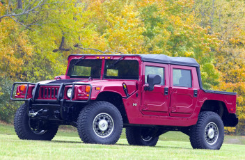 обоя hummer h1 alpha convertible 2005, автомобили, hummer, h1, красный, 2005, convertible, alpha