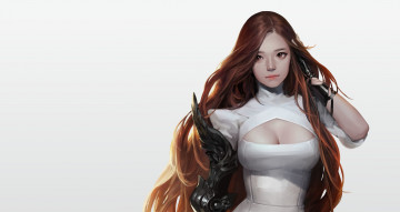 Картинка 3д+графика аниме+ anime девушка personal work воин snod snow арт