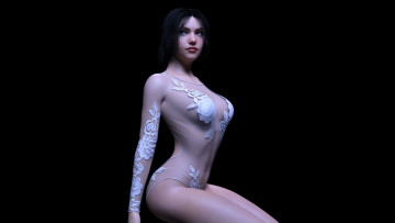 Картинка 3д+графика люди+ people фон взгляд девушка