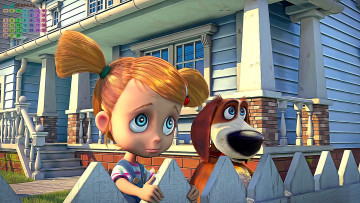 Картинка календари кино +мультфильмы девочка собака взгляд 2018