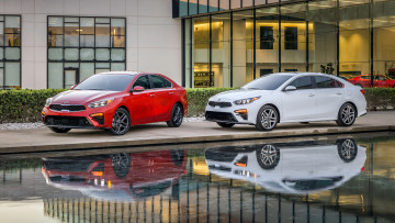 Картинка kia+forte+2019 автомобили kia красный белый forte 2019