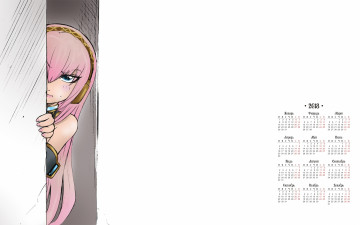 Картинка календари аниме взгляд 2018 девушка