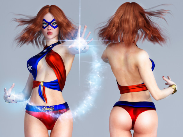 Обои картинки фото 3д графика, фантазия , fantasy, фон, взгляд, девушки