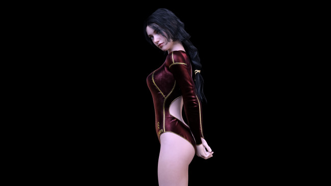 Обои картинки фото 3д графика, люди , people, взгляд, девушка, фон