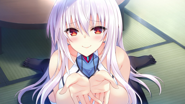 Обои картинки фото аниме, haze man - the local hero, девушка, фон, взгляд