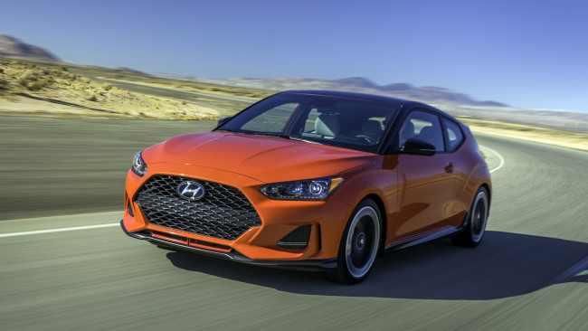 Обои картинки фото hyundai veloster turbo 2019, автомобили, hyundai, 2019, turbo, veloster, оранжевый
