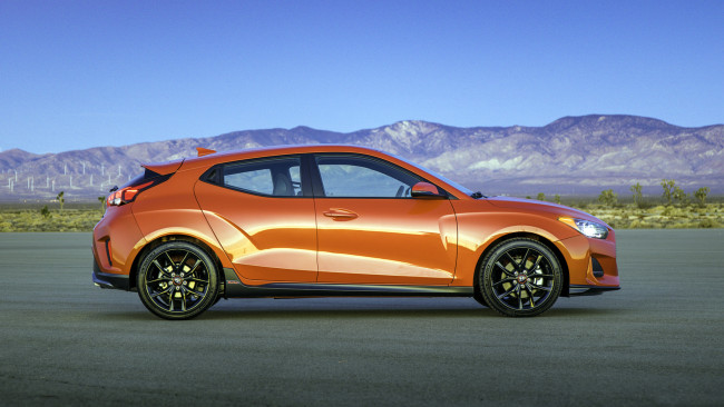 Обои картинки фото hyundai veloster turbo 2019, автомобили, hyundai, оранжевый, 2019, turbo, veloster