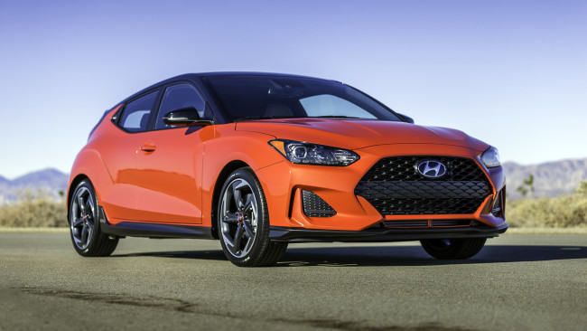 Обои картинки фото hyundai veloster turbo 2019, автомобили, hyundai, оранжевый, 2019, turbo, veloster