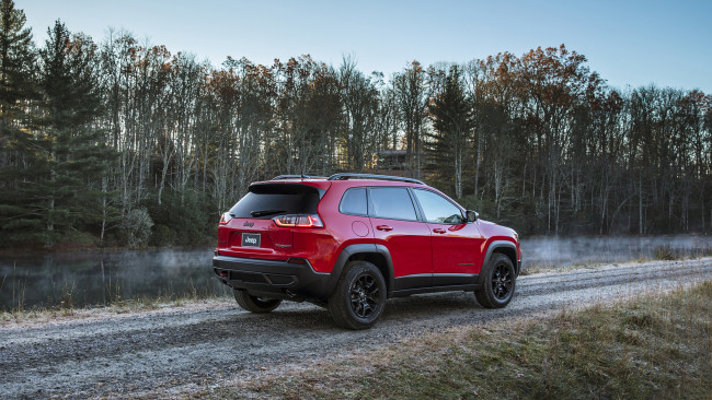 Обои картинки фото jeep cherokee trailhawk 2019, автомобили, jeep, trailhawk, cherokee, red, 2019