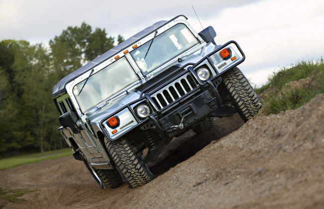 Обои картинки фото hummer h1 convertible 1992, автомобили, hummer, convertible, h1, 1992, серый