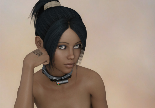 Обои картинки фото 3д графика, портрет , portraits, фон, взгляд, девушка