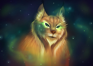 Картинка фэнтези существа животное уши взгляд фон существо