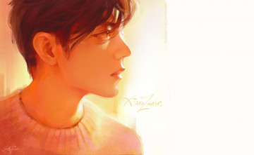 Картинка рисованное люди сяо чжань xiao zhan