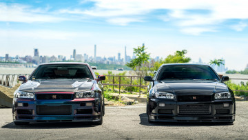 Картинка автомобили nissan datsun gtr classic double r34 duet