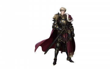 Картинка фэнтези люди воин рыцарь меч плащ