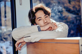 Картинка мужчины wang+yi+bo актер куртка очки автобус