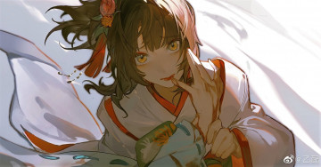 Картинка аниме unknown +другое+ девушка кимоно рука