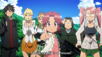 Картинка аниме highschool+of+the+dead компания оружие