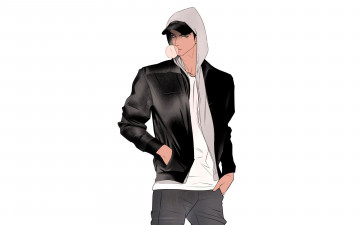 Картинка аниме unknown +другое+ парень куртка капюшон пузырь