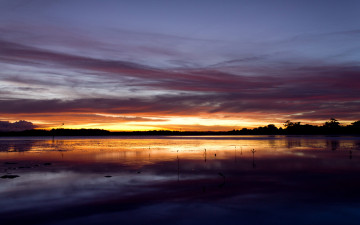 Картинка природа восходы закаты закат небо облака озеро