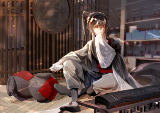 Картинка аниме mo+dao+zu+shi вэй усянь кувшины гуцинь