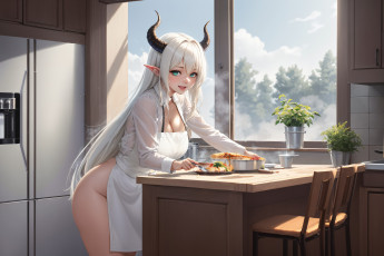 Картинка аниме ангелы +демоны нейросети графика нейроарт ai art нейронные сети рисунки нейро искусство