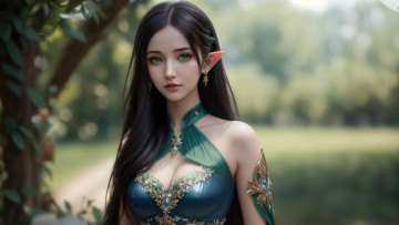 Картинка 3д 3д+графика фантазия+ fantasy girl nature art elf digital
