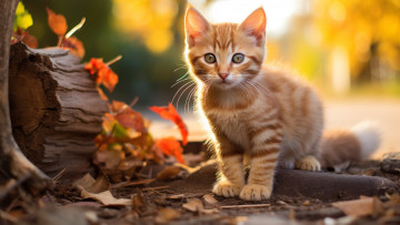 Картинка 3д+графика животные+ animals кот взгляд поза котёнок мордашка ai арт нейросеть