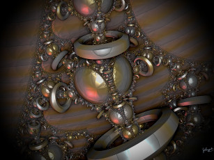 Картинка 3д графика fractal фракталы фон узор