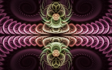 Картинка 3д графика fractal фракталы фон узор